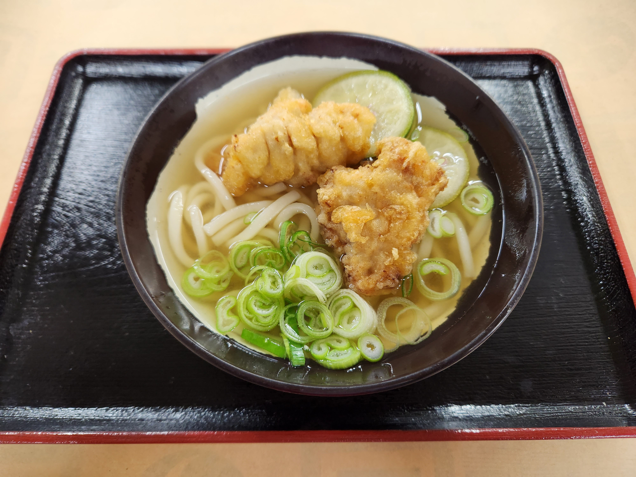 とり天かぼすうどんnew